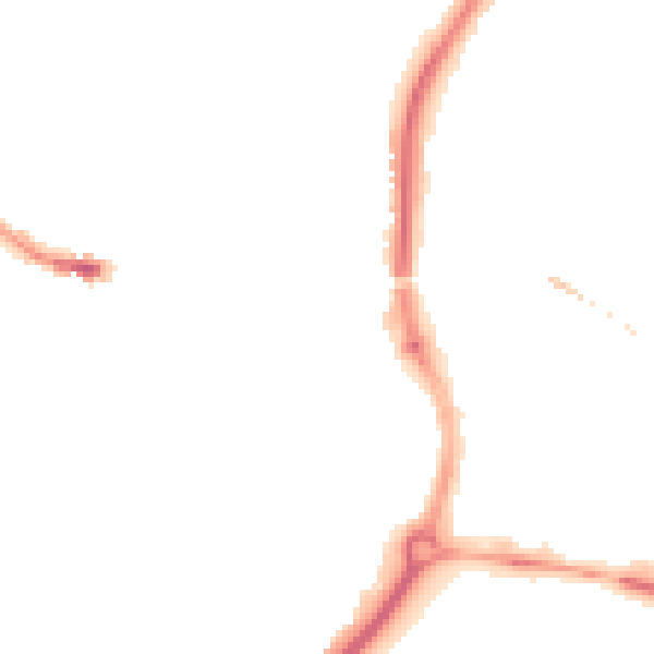 Night-time road noise heatmap for SP1 2LH