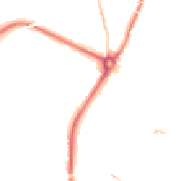 Night-time road noise heatmap for SP1 3AS