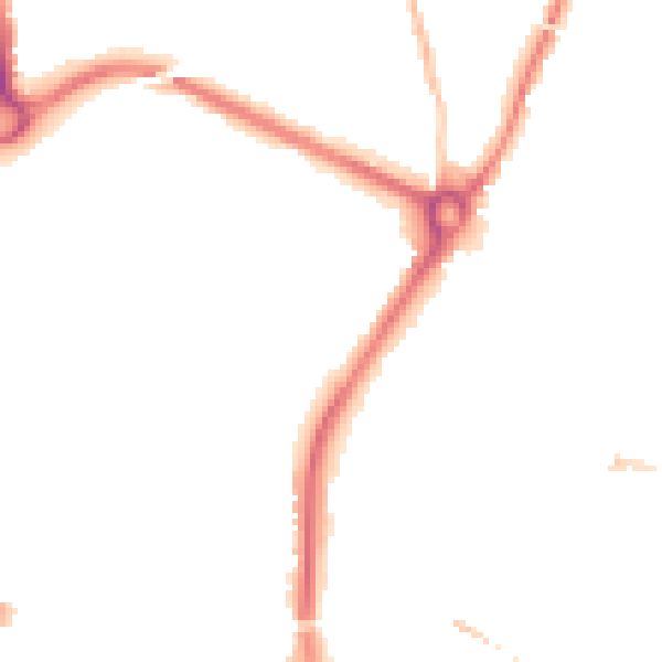 Night-time road noise heatmap for SP1 3AW