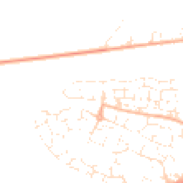 Daytime road noise heatmap for SP1 3DE