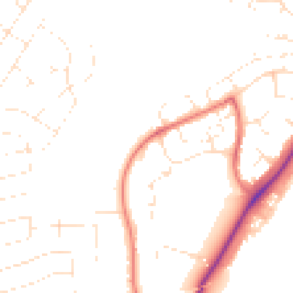 Daytime road noise heatmap for SP1 3DP