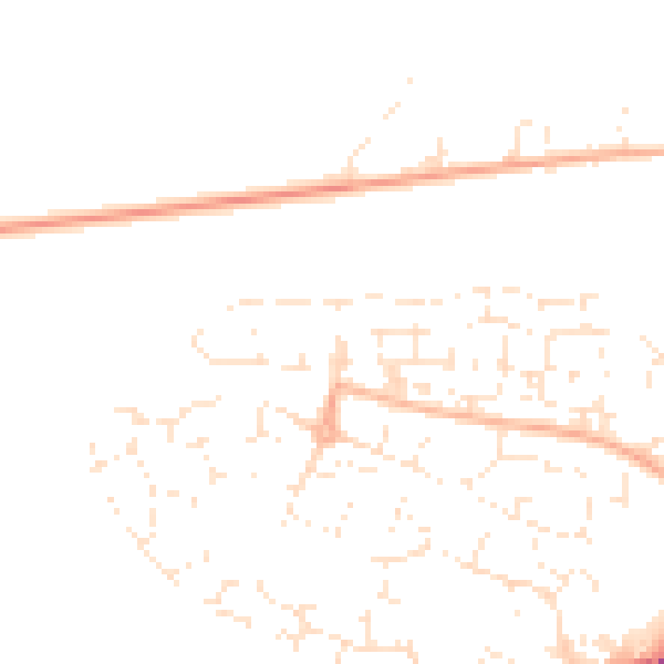 Daytime road noise heatmap for SP1 3DQ