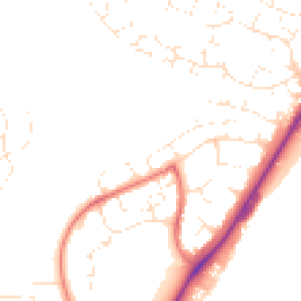 Daytime road noise heatmap for SP1 3DY