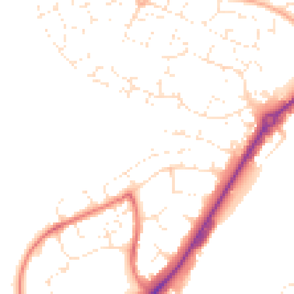 Daytime road noise heatmap for SP1 3EA