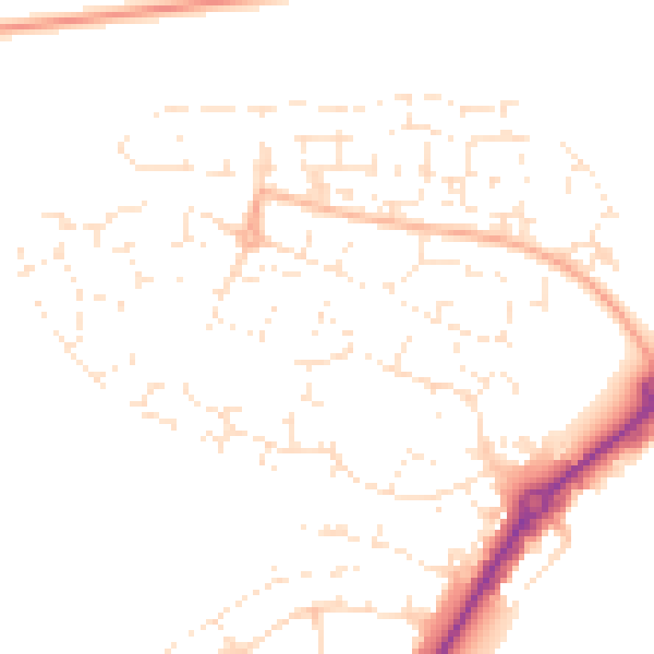 Daytime road noise heatmap for SP1 3FL