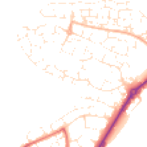 Daytime road noise heatmap for SP1 3FR