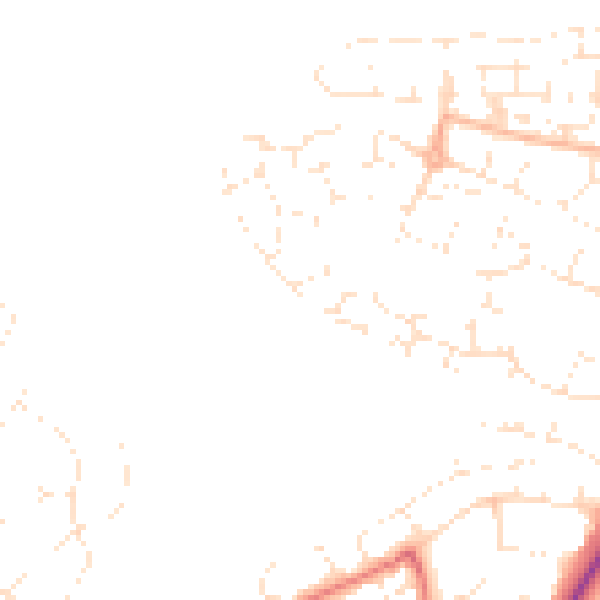Daytime road noise heatmap for SP1 3GJ