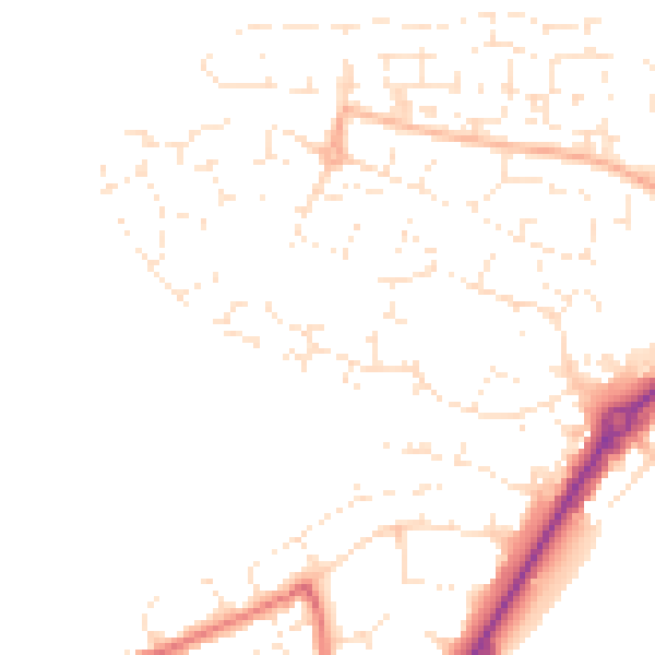 Daytime road noise heatmap for SP1 3GL