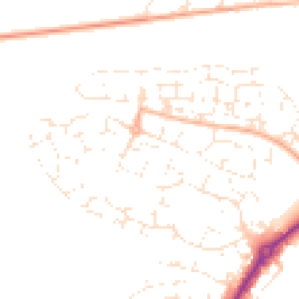 Daytime road noise heatmap for SP1 3GX