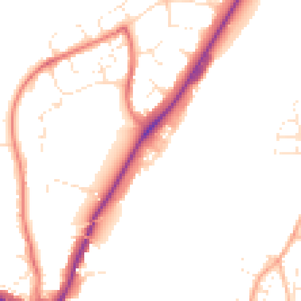 Daytime road noise heatmap for SP1 3HJ