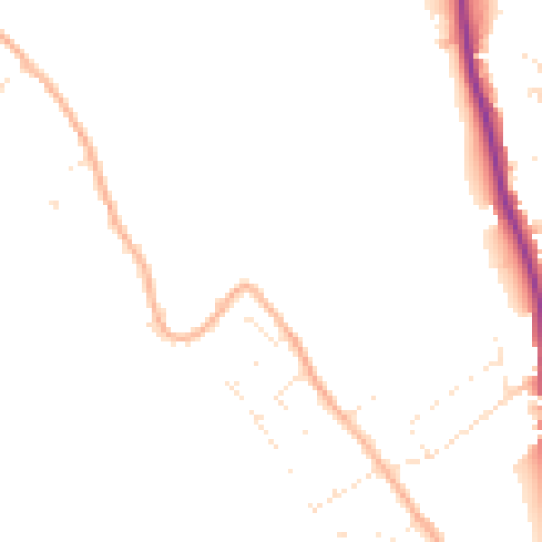 Daytime road noise heatmap for SP1 3LD