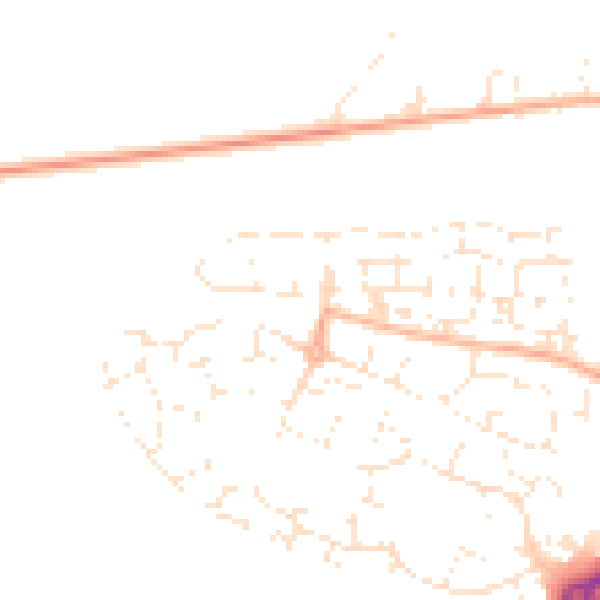 Daytime road noise heatmap for SP1 3PG