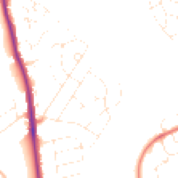 Daytime road noise heatmap for SP1 3QA