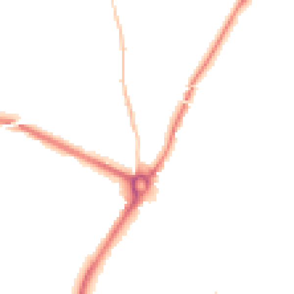 Night-time road noise heatmap for SP1 3UF