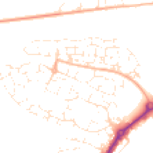 Daytime road noise heatmap for SP1 3WS