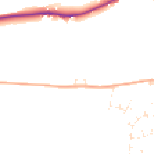 Daytime road noise heatmap for SP2 0DD