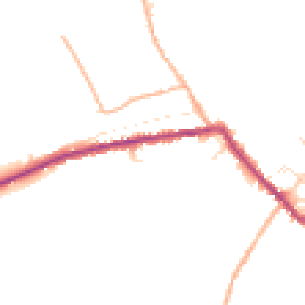 Daytime road noise heatmap for SP2 0DE