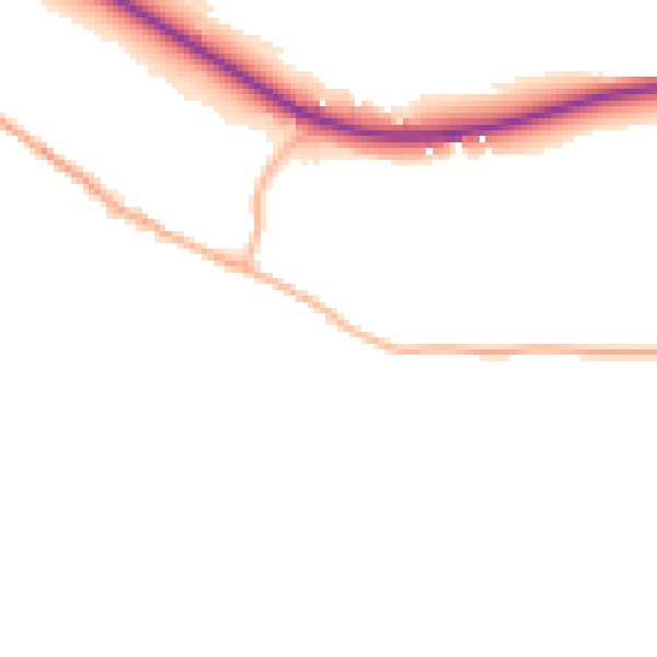 Daytime road noise heatmap for SP2 0EP