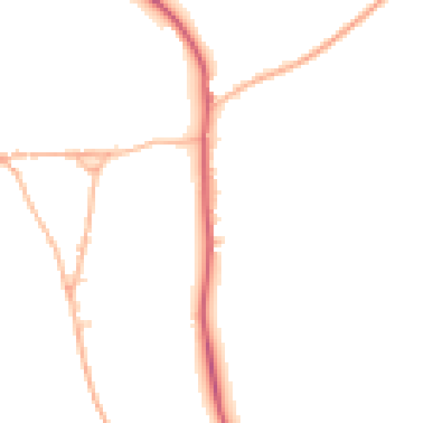 Daytime road noise heatmap for SP2 0PJ