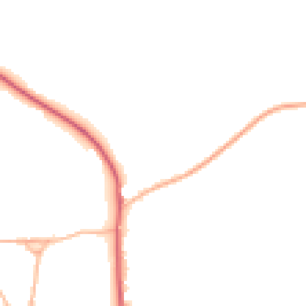 Daytime road noise heatmap for SP2 0PP