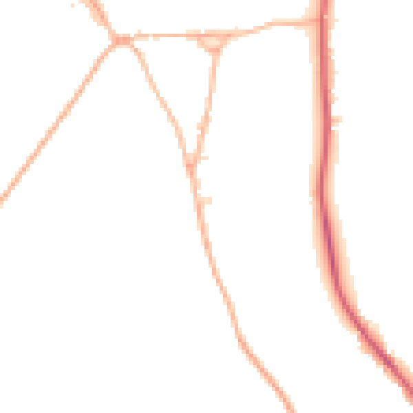 Daytime road noise heatmap for SP2 0PU