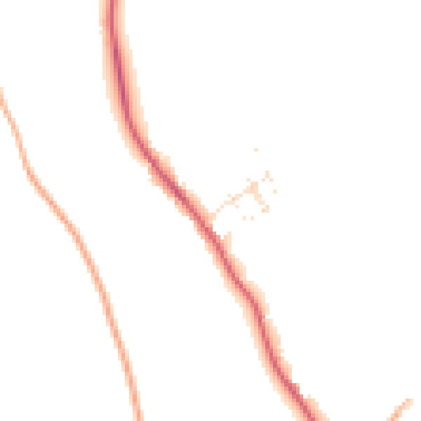 Daytime road noise heatmap for SP2 0QF