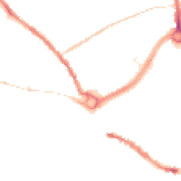 Night-time road noise heatmap for SP2 7AP
