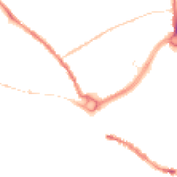 Night-time road noise heatmap for SP2 7AW