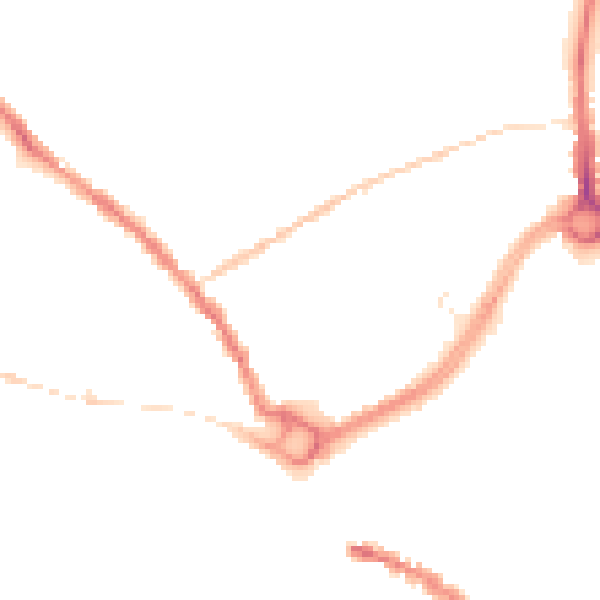 Night-time road noise heatmap for SP2 7BY