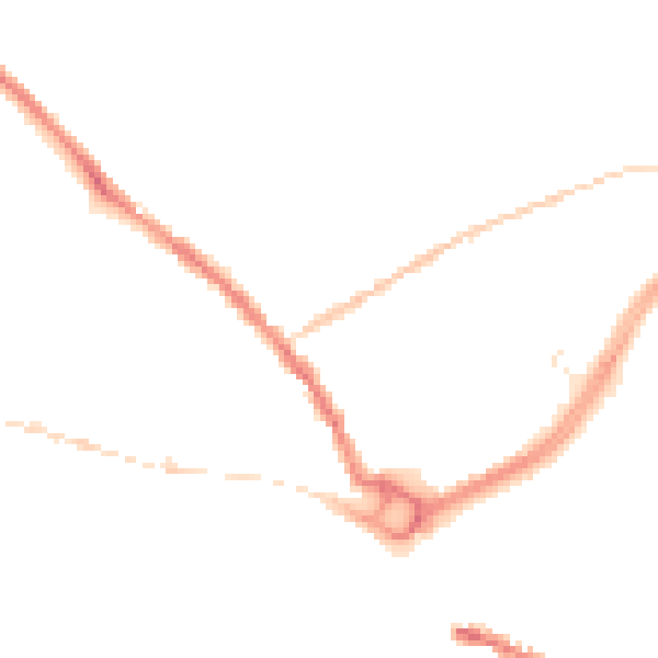 Night-time road noise heatmap for SP2 7BZ
