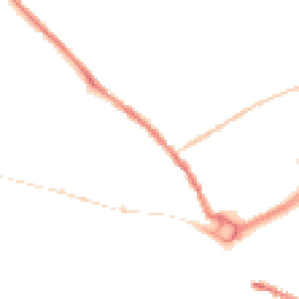 Night-time road noise heatmap for SP2 7LW