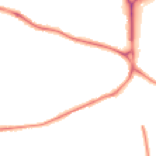 Night-time road noise heatmap for SP2 8DX