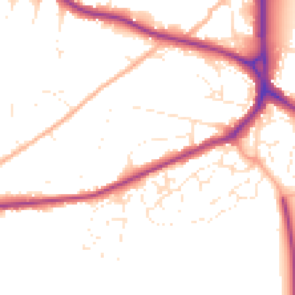 Daytime road noise heatmap for SP2 8EF