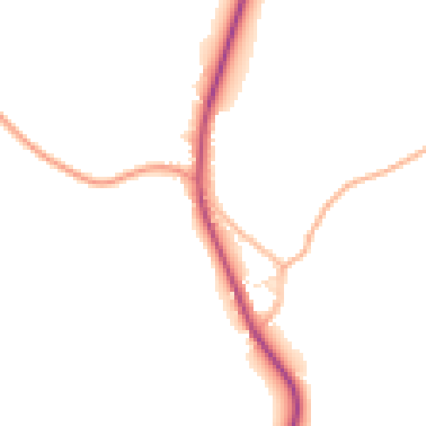 Daytime road noise heatmap for SP4 0BB