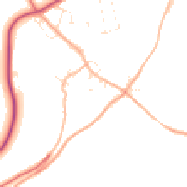 Daytime road noise heatmap for SP4 0BG