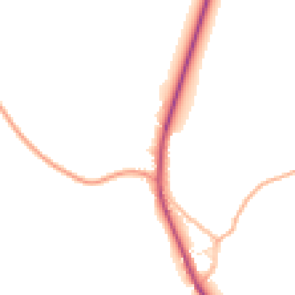 Daytime road noise heatmap for SP4 0BJ