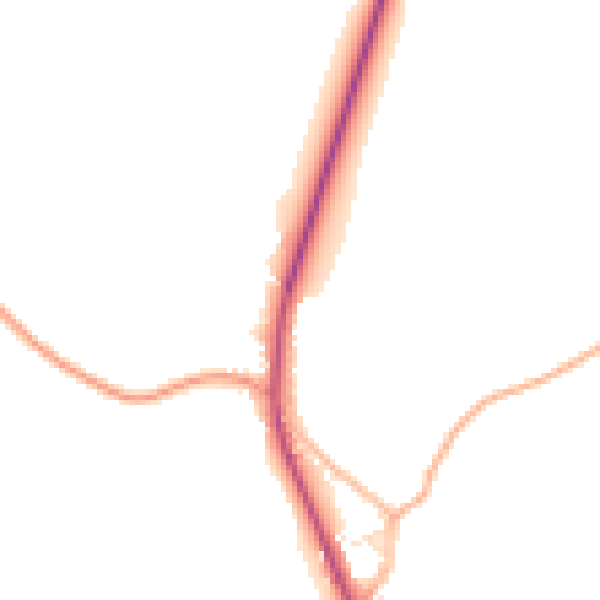 Daytime road noise heatmap for SP4 0BS