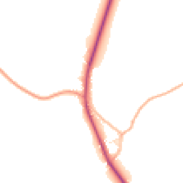 Daytime road noise heatmap for SP4 0BU