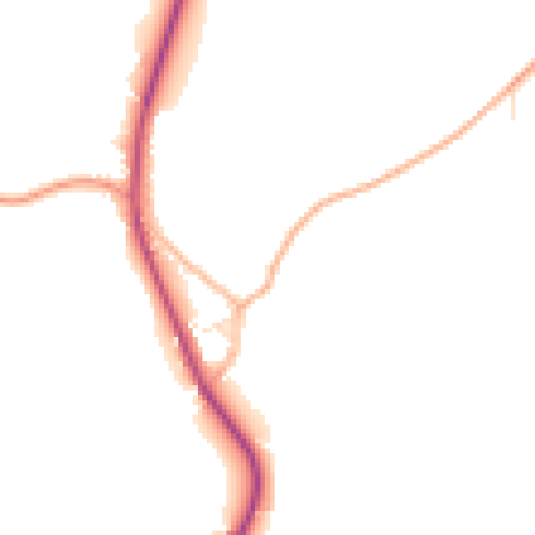 Daytime road noise heatmap for SP4 0BZ