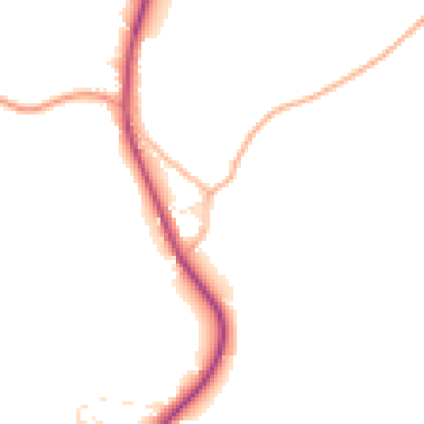 Daytime road noise heatmap for SP4 0DA