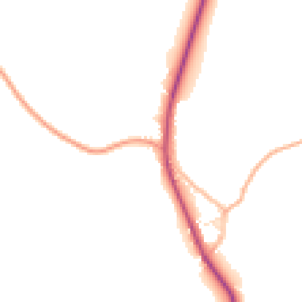 Daytime road noise heatmap for SP4 0DD