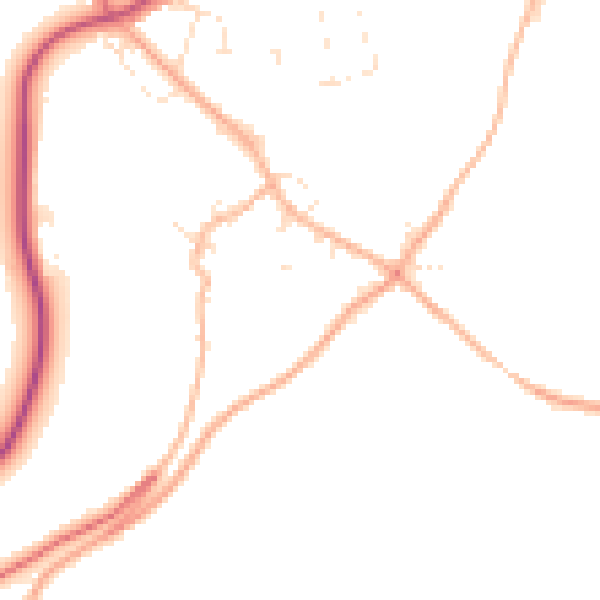 Daytime road noise heatmap for SP4 0DE