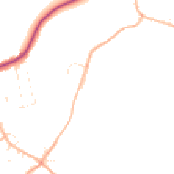 Daytime road noise heatmap for SP4 0DG