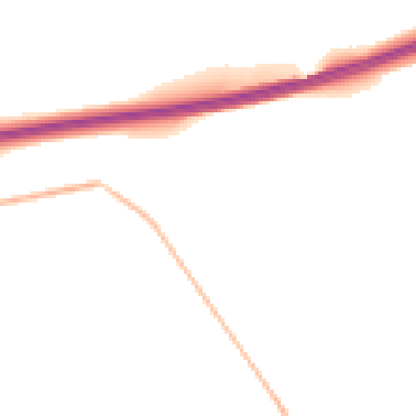 Night-time road noise heatmap for SP4 0EF