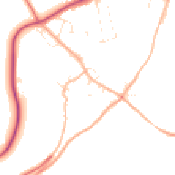 Daytime road noise heatmap for SP4 0LG