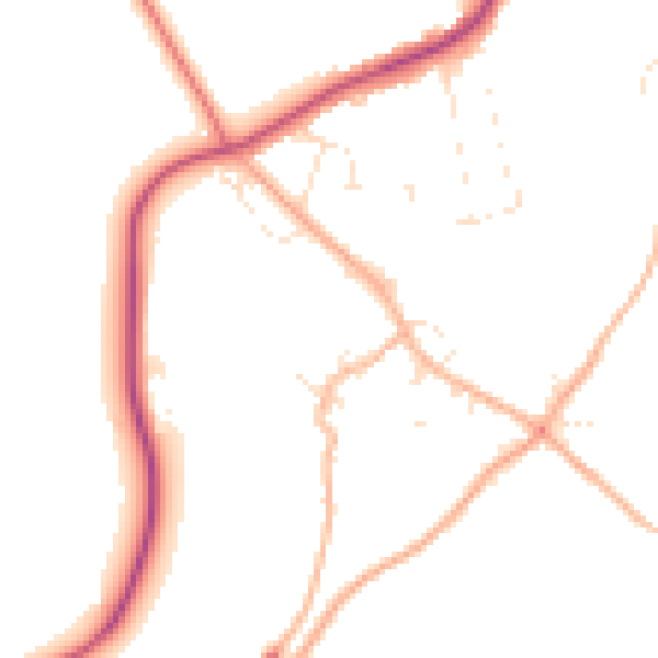 Daytime road noise heatmap for SP4 0LL