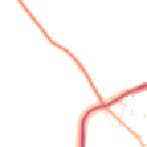 Daytime road noise heatmap for SP4 0ND