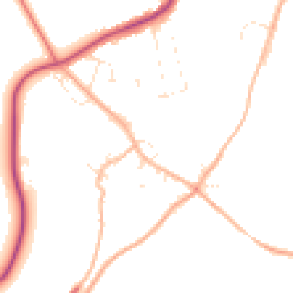 Daytime road noise heatmap for SP4 0NE