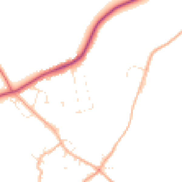 Daytime road noise heatmap for SP4 0NU