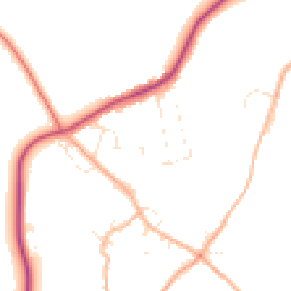 Daytime road noise heatmap for SP4 0NX